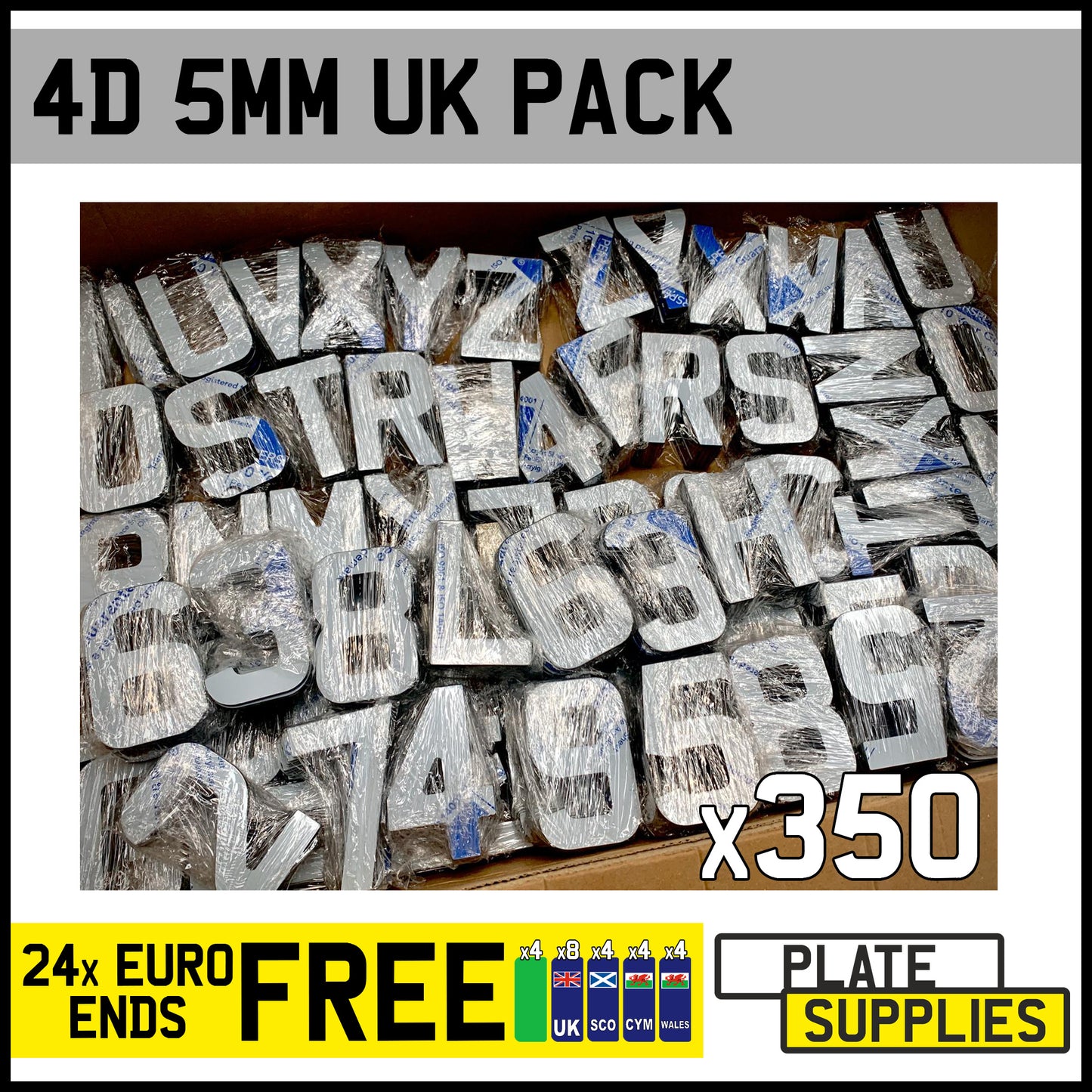 UK 4D 5mm Starter Pack & FREE Euro Ends