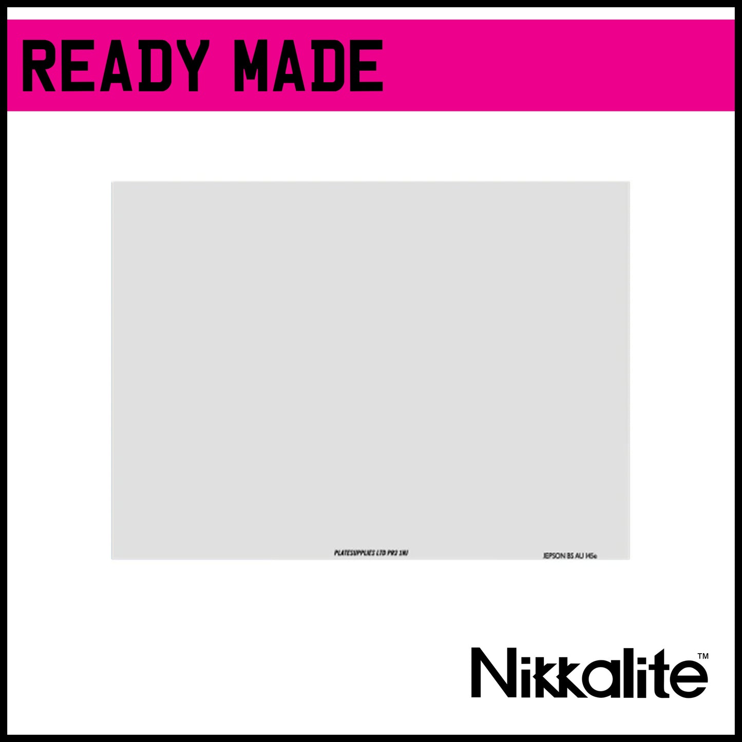 Ready Made White 4x4 Number Plate with BS Tag (Land Rover)