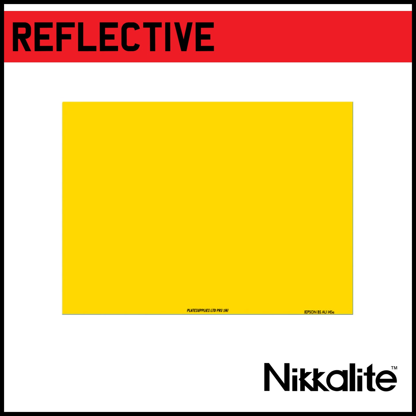 Yellow 4x4 Reflective with BS Tag (Land Rover)