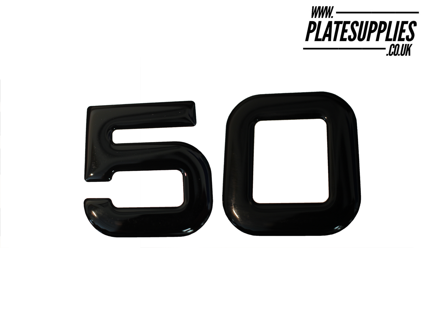 3D Metro (50mm) Gel Resin Number Plate Letters