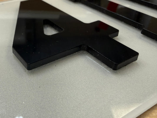 4D 3mm Number Plate Letters - UK