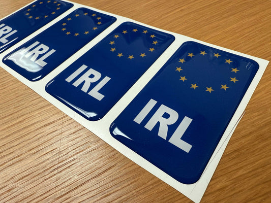 94x48mm Irish Gel Badges/Flags for Standard Number Plates