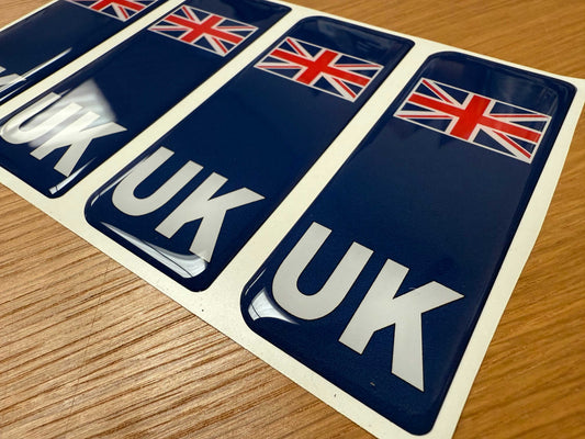 Gel Badges/Flags for Standard UK Number Plates