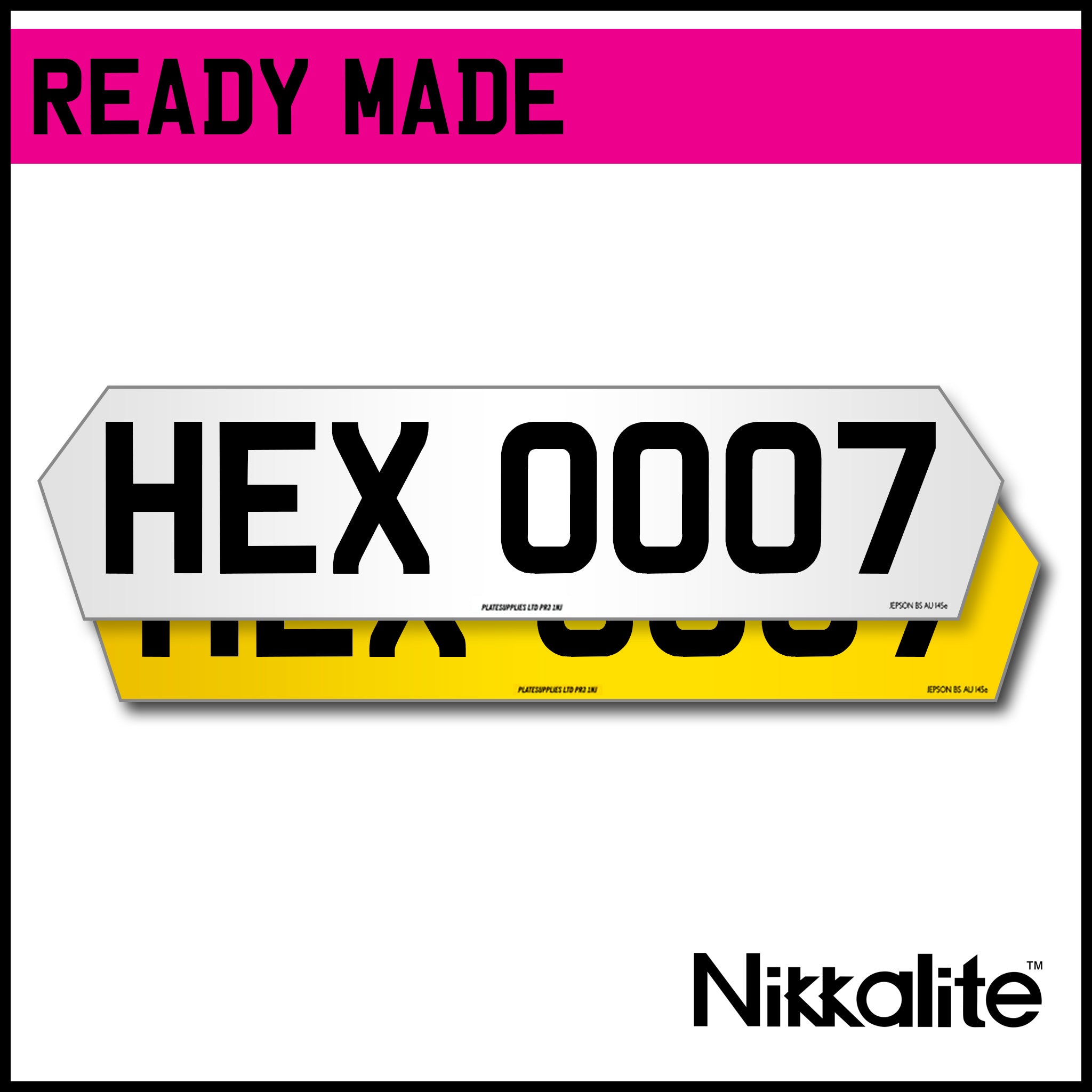 Ready Made Hex Number Plates - 7 Digit – Plate Supplies