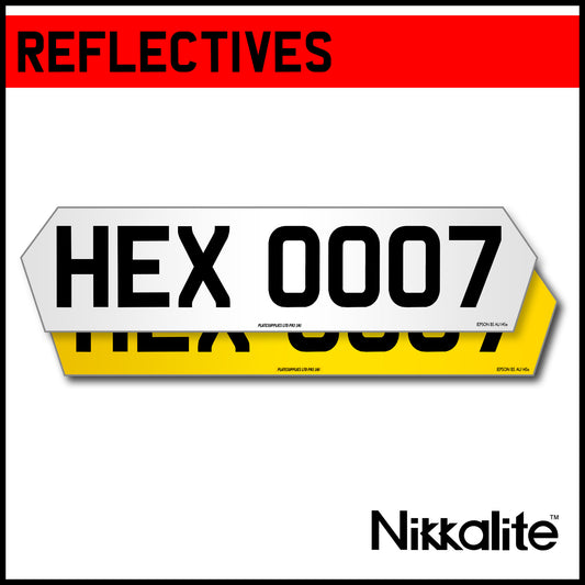 Hex Plate 7 Digit Reflectives
