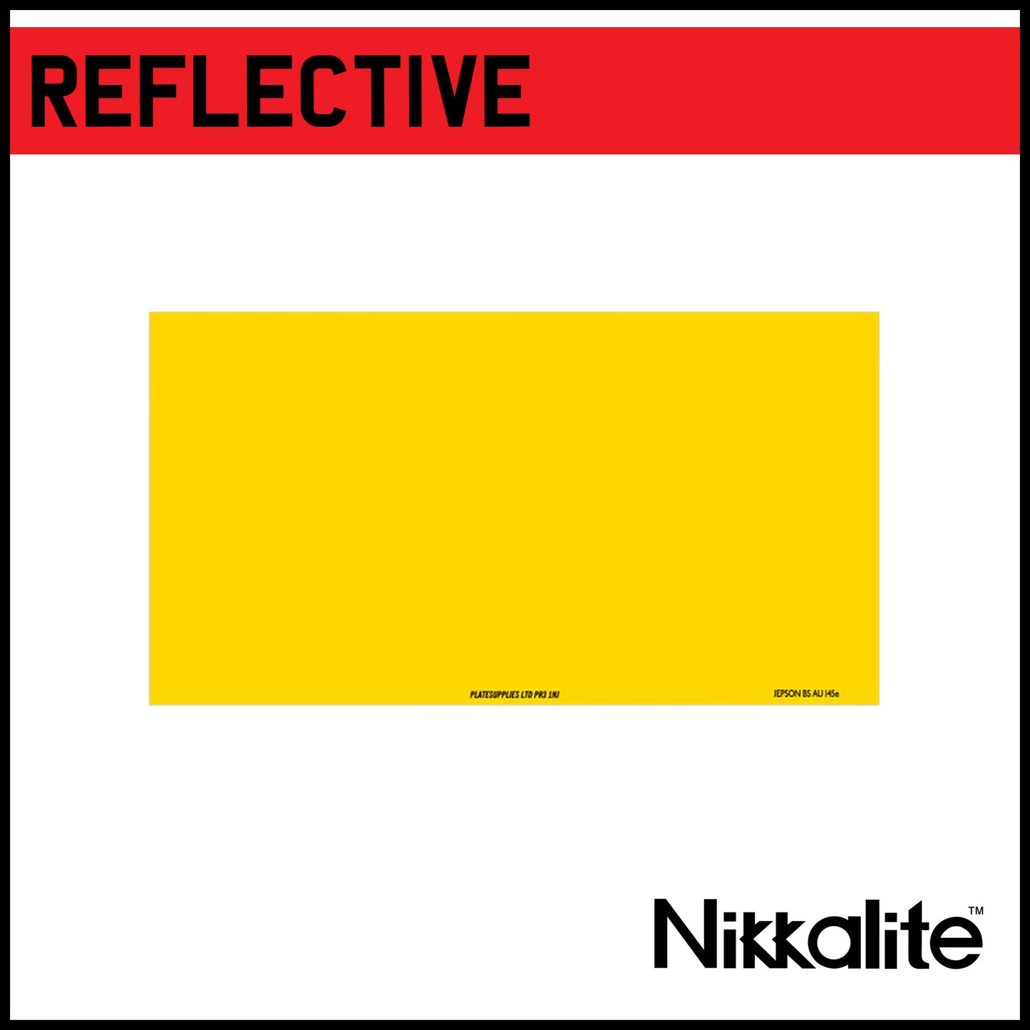 Yellow Japanese Import Reflective with BS Tag