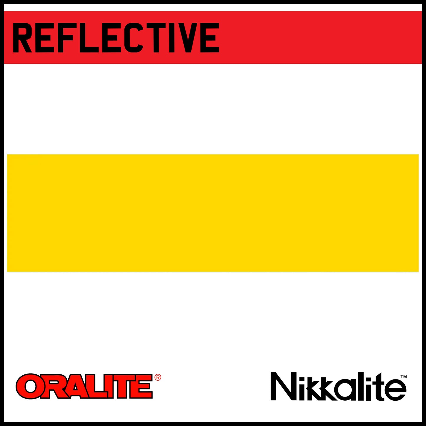 Yellow Oversize Reflective - Blank (Range Rover)