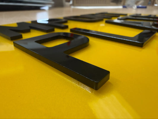 4D 3mm Black Motorbike / JDM Import Number Plate Letters