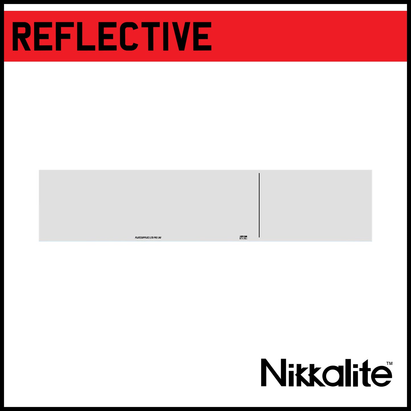 White Short 13 3/8 Inch Reflective with BS Tag