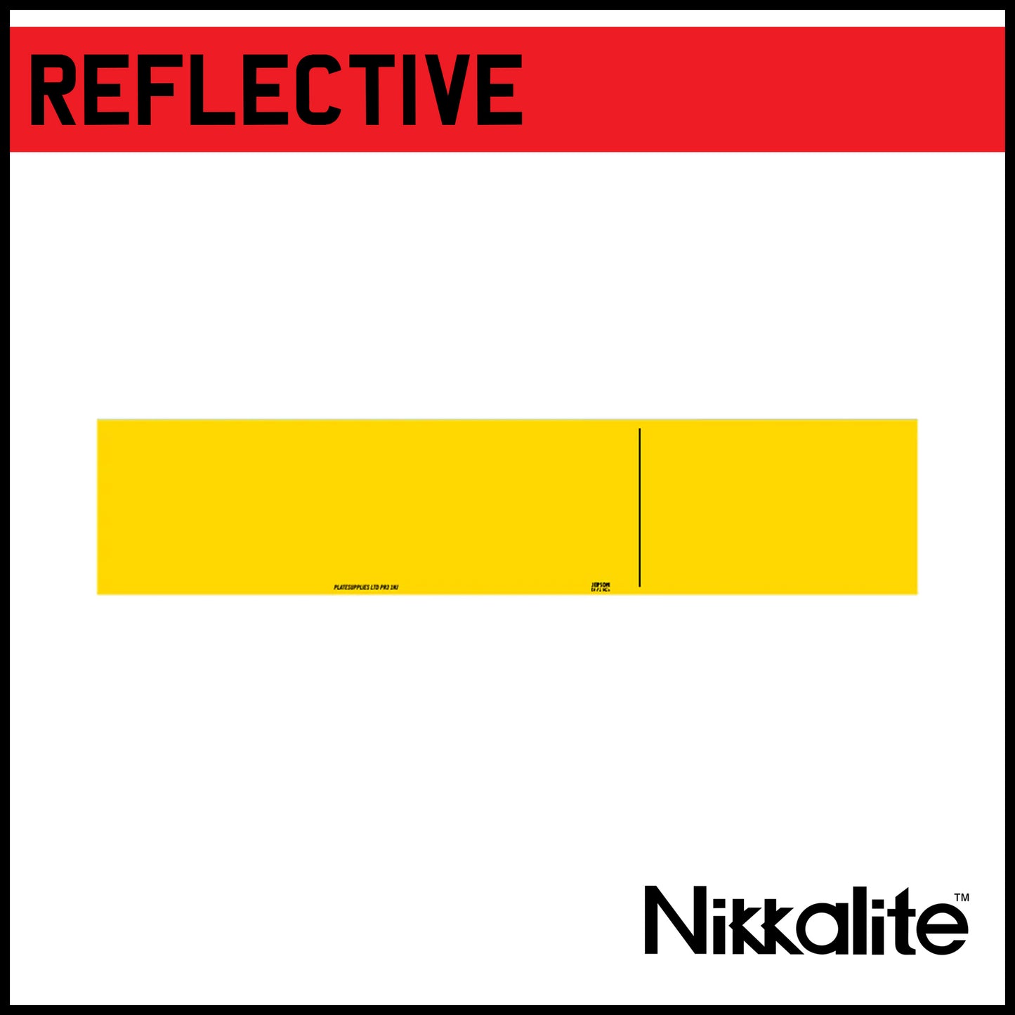 Yellow Short 13 3/8 Inch Reflective with BS Tag