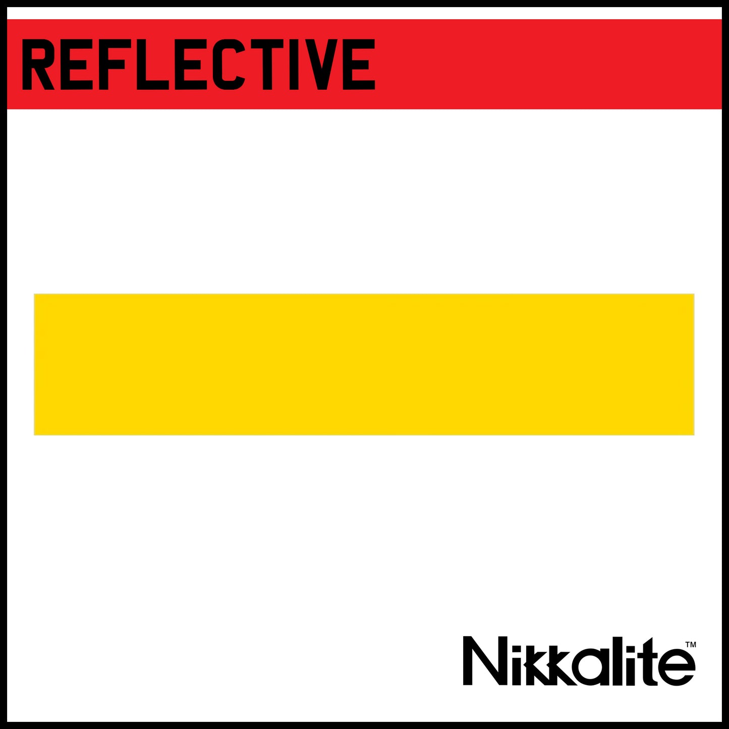 Yellow Oblong Reflective Blank