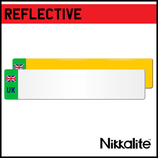 Standard Oblong Reflective - UK EV/Green Flash
