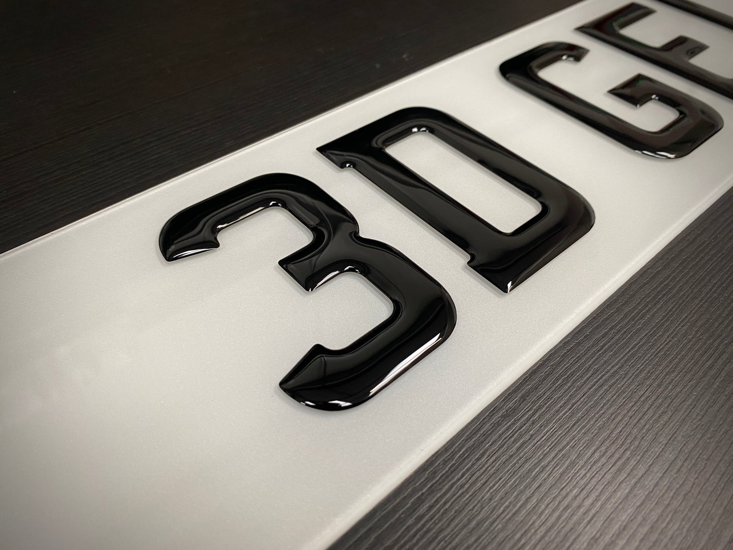 3D Gel Resin Number Plate Letters - UK