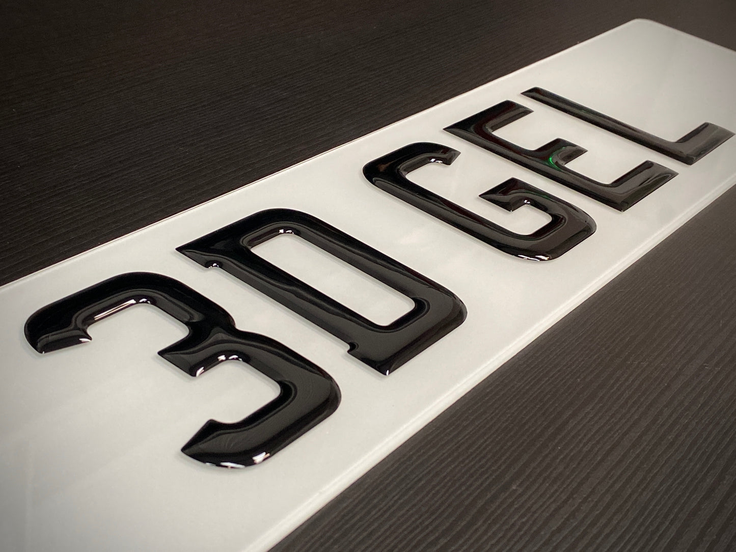 3D Gel Resin Number Plate Letters - UK