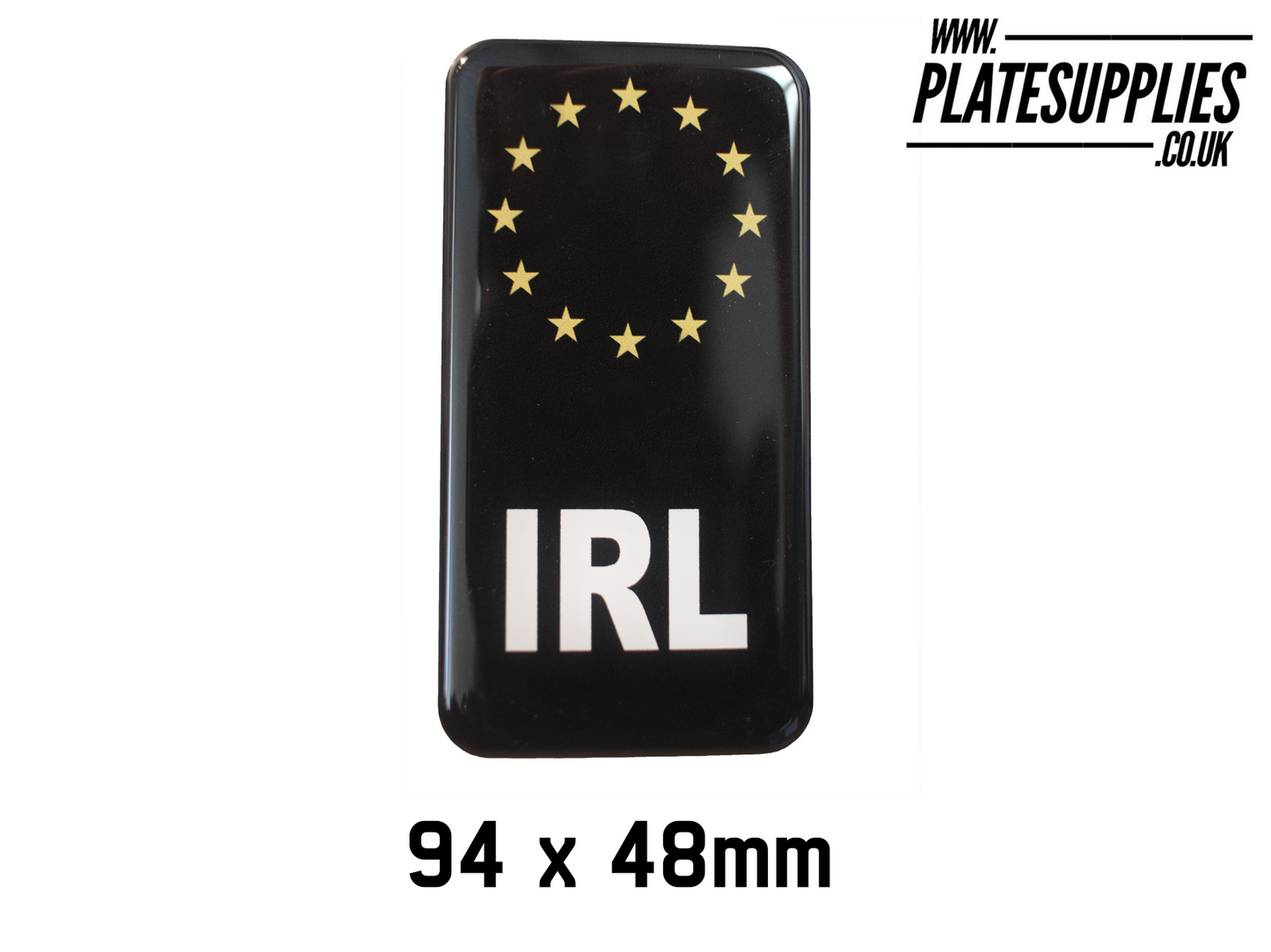 94x48mm Irish Gel Badges/Flags for Standard Number Plates