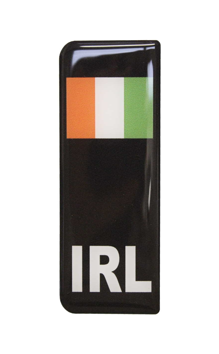 Irish Gel Badges/Flags for Standard Number Plates