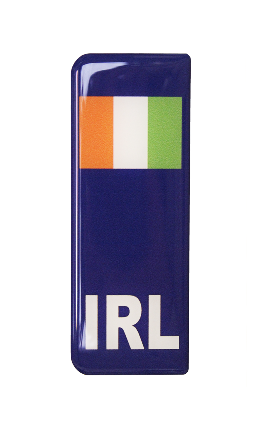 Irish Gel Badges/Flags for Standard Number Plates