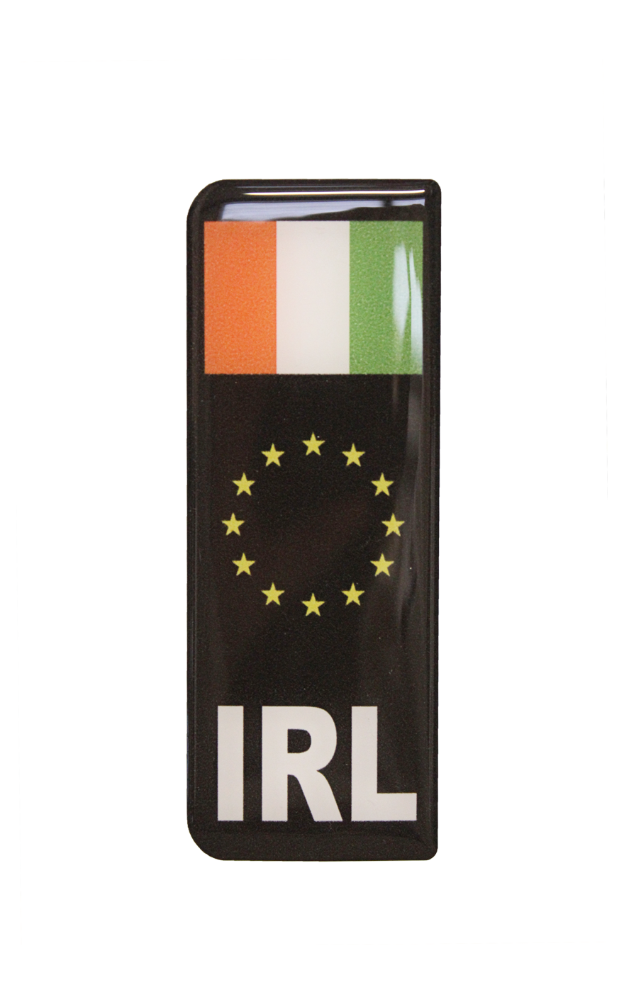 Irish Gel Badges/Flags for Standard Number Plates