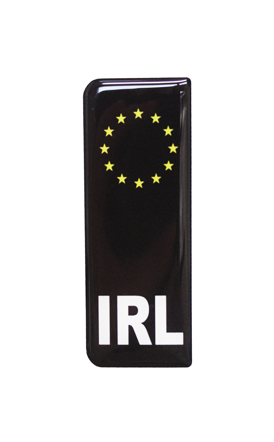 Irish Gel Badges/Flags for Standard Number Plates