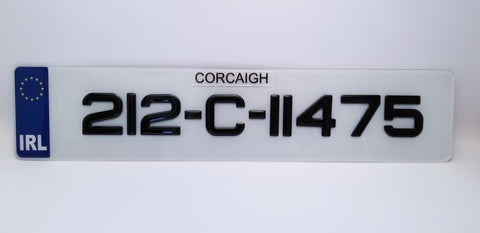 Irish Number Plate Digits