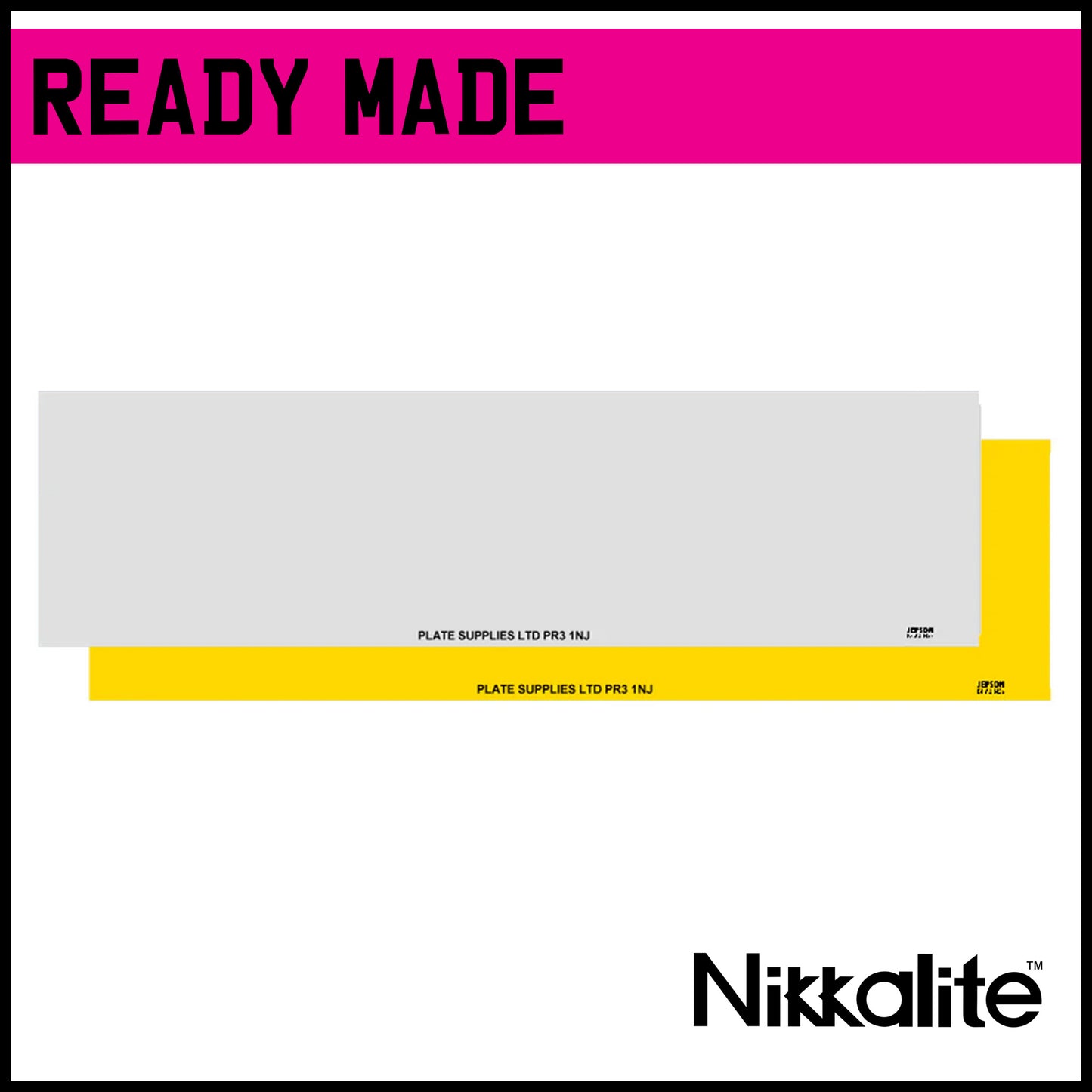 Ready Made Short 18 1/2 Inch Number Plates