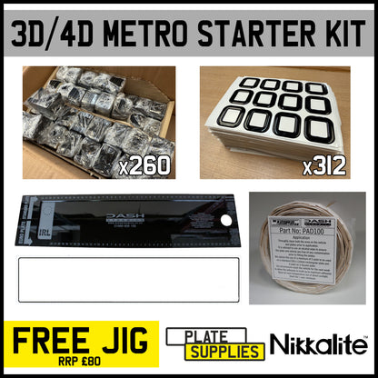 3D/4D Number Plate Starter Kit - Metro