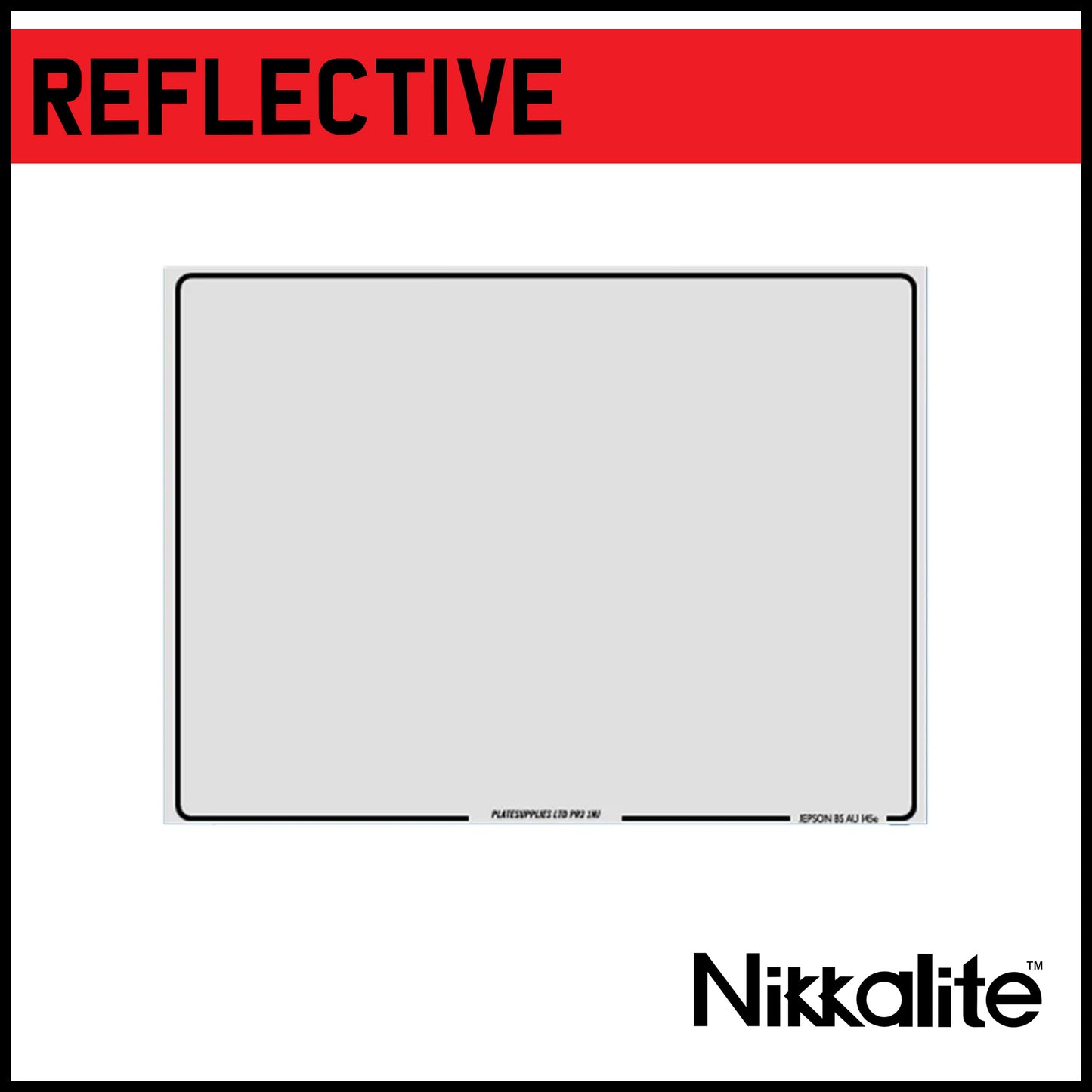 White 4x4 Reflective with Border and BS Tags (Land Rover)