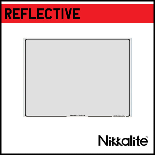 White 4x4 Reflective with Border and BS Tags (Land Rover)