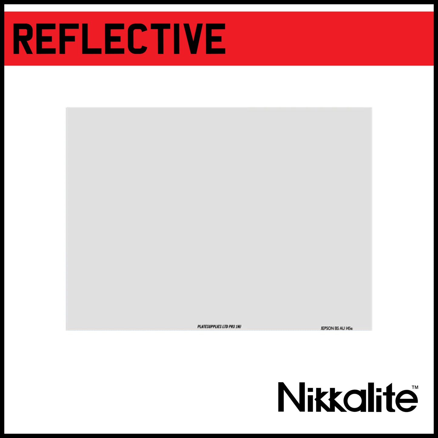 White 4x4 Reflective with BS Tag (Land Rover)