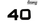 3D Metro (40mm) Gel Resin Number Plate Letters