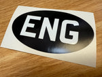 Country Oval Stickers 100x60mm
