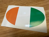 Country Oval Stickers 100x60mm