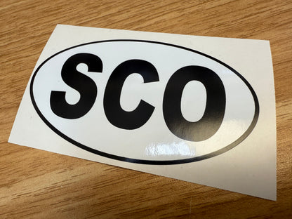 Country Oval Stickers 100x60mm