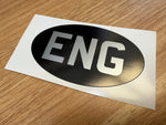 Country Oval Stickers 100x60mm