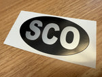 Country Oval Stickers 100x60mm