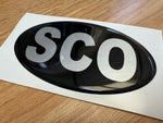 Country Oval Resin Domed Badges 100x60mm