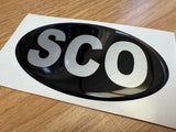 Country Oval Resin Domed Badges 100x60mm