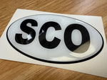 Country Oval Resin Domed Badges 100x60mm