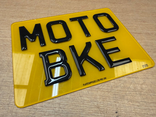 3D Gel Motorbike / JDM Import Number Plate Letters