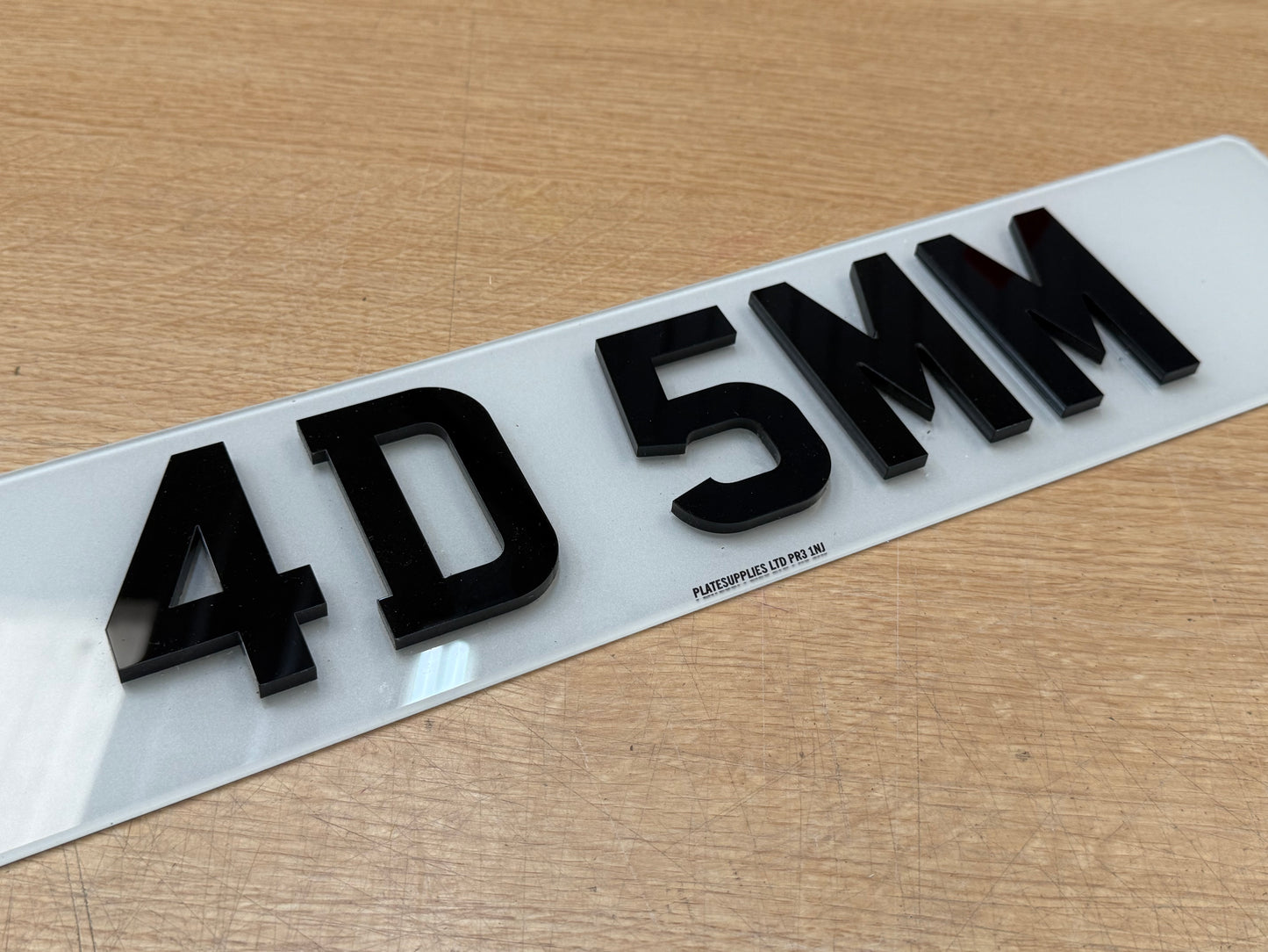 4D 5mm Number Plate Letters - UK