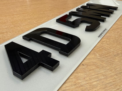 4D 5mm Number Plate Letters - UK