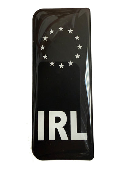 Sporty Irish Gel Badges/Flags for Standard Number Plates
