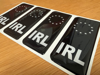Sporty Irish Gel Badges/Flags for Standard Number Plates