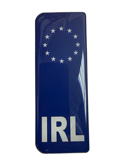 Sporty Irish Gel Badges/Flags for Standard Number Plates