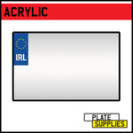 Irish Square Number Plate Acrylic