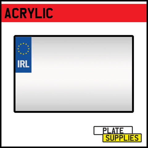 Irish Square Number Plate Acrylic