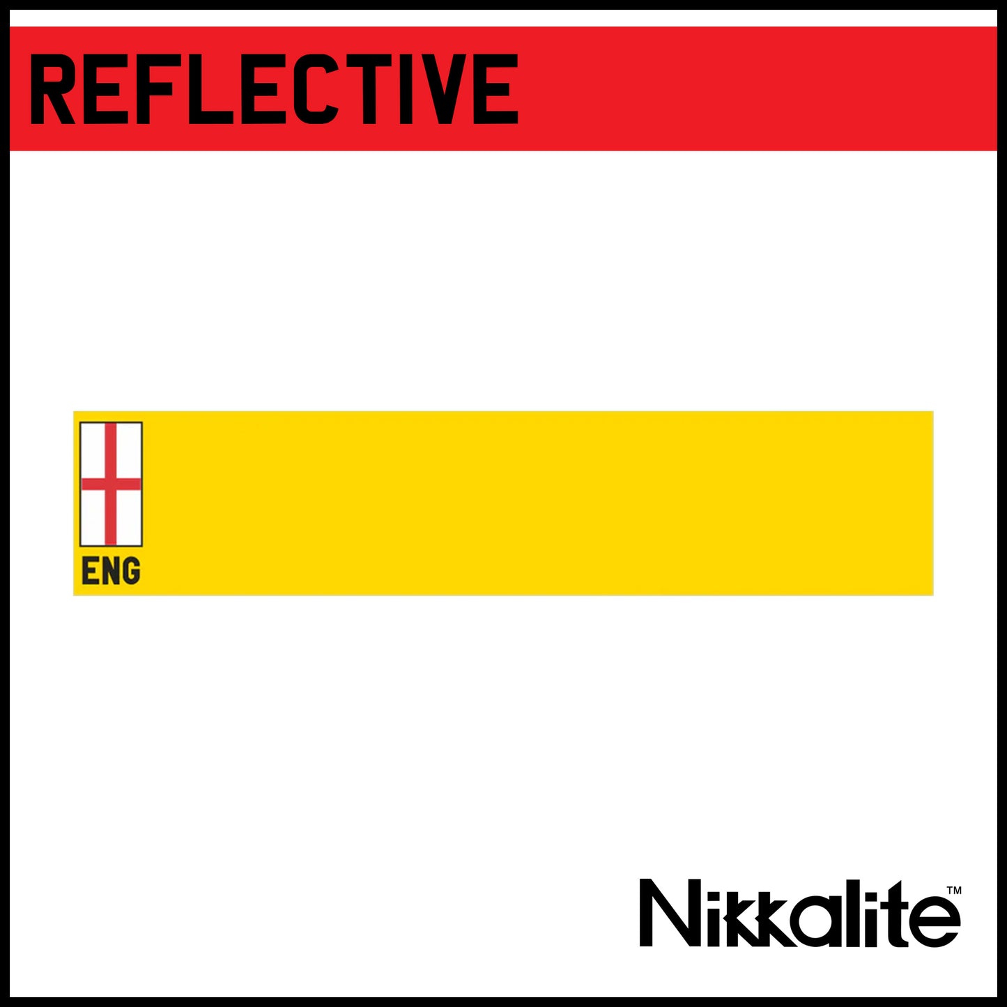 Yellow Oblong Reflective Blank - ENG
