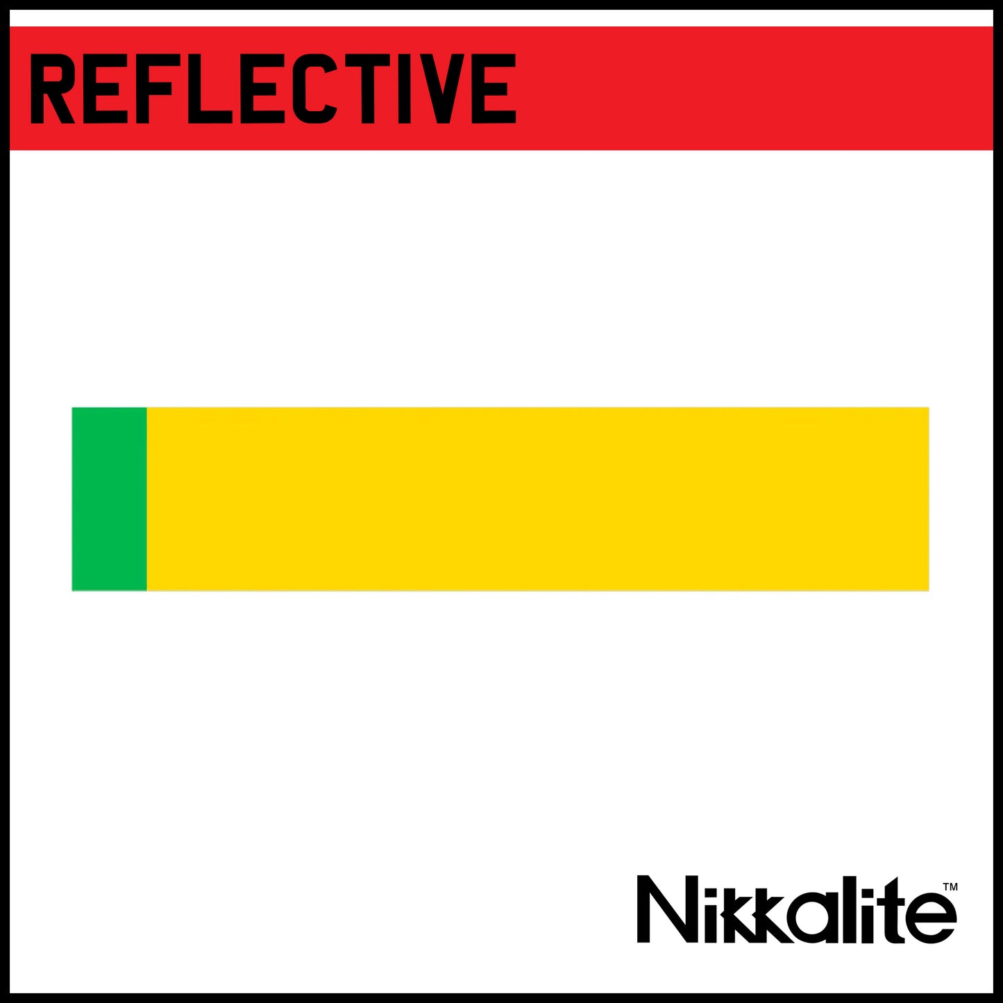 Yellow Oblong Reflective Blank - EV/Green Flash
