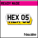 Ready Made Hex Number Plates - 5 Digit