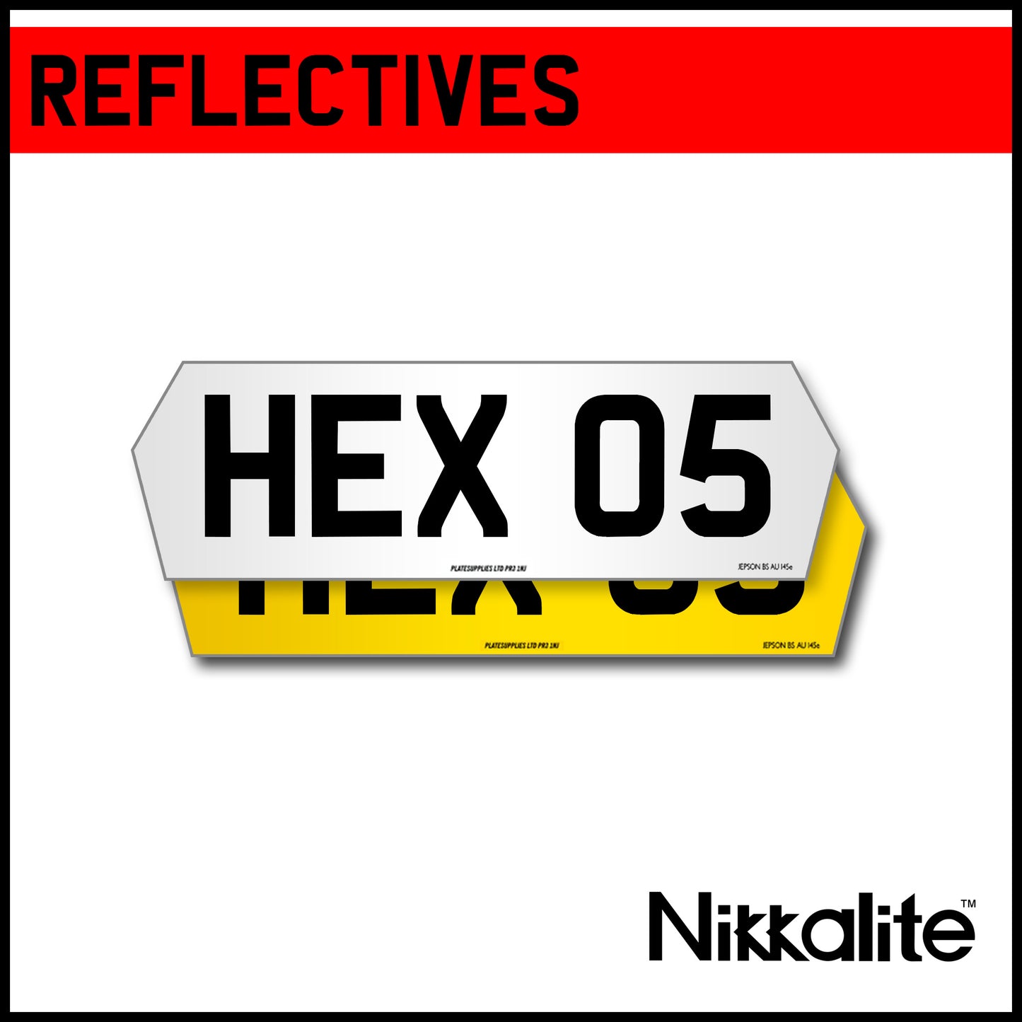 Hex Plate 5 Digit Reflectives